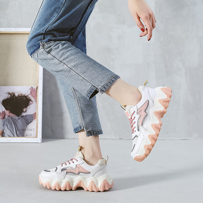Damen Chunky Sneakers mit rutschfester Sohle und atmungsaktivem Obermaterial R&B