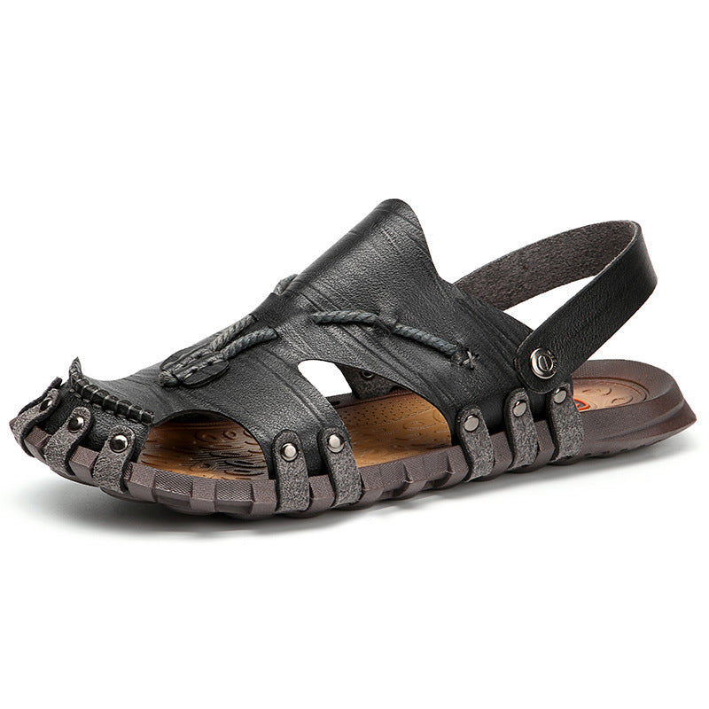 Damen Leder Sandalen mit verstellbaren Riemen R&B