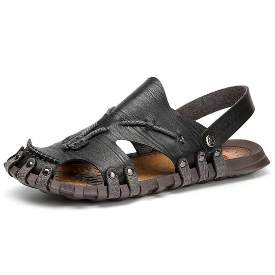 Damen Leder Sandalen mit verstellbaren Riemen R&B