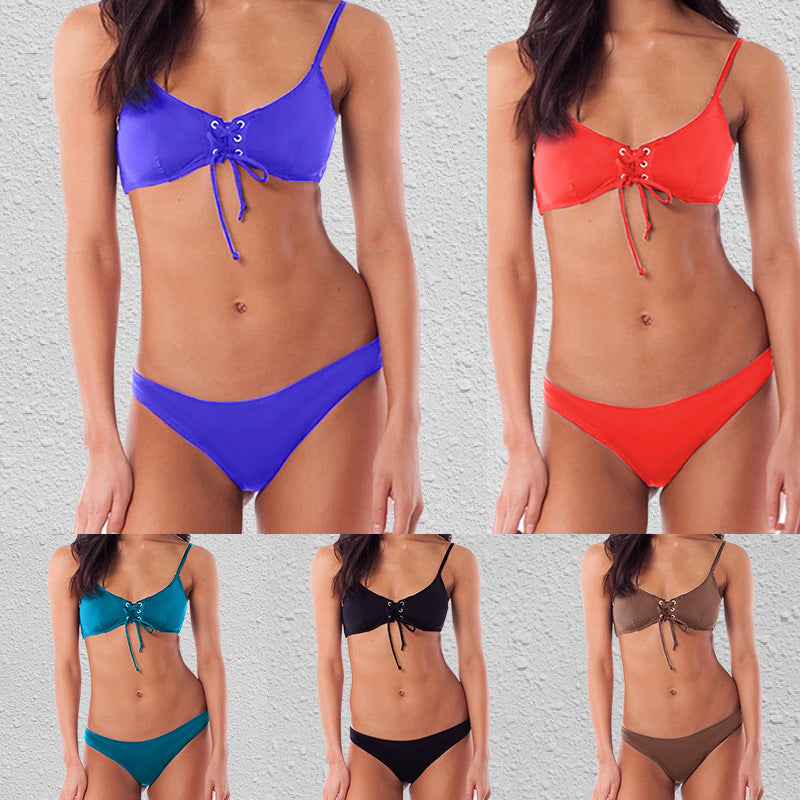 Damen Bikini mit raffiniertem Schnür-Design R&B