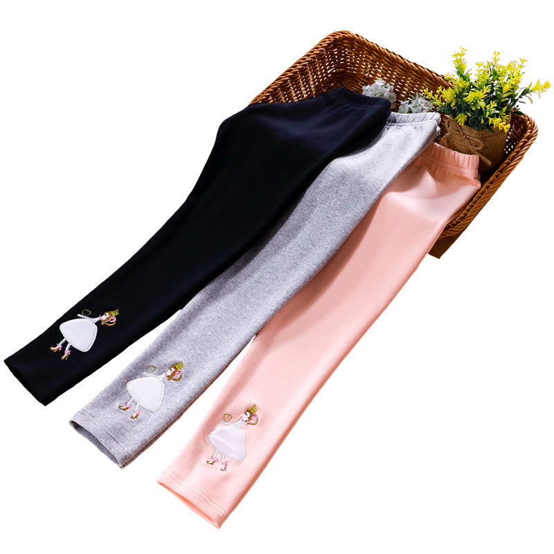 Mädchen Leggings mit buntem Applikationsdesign R&B