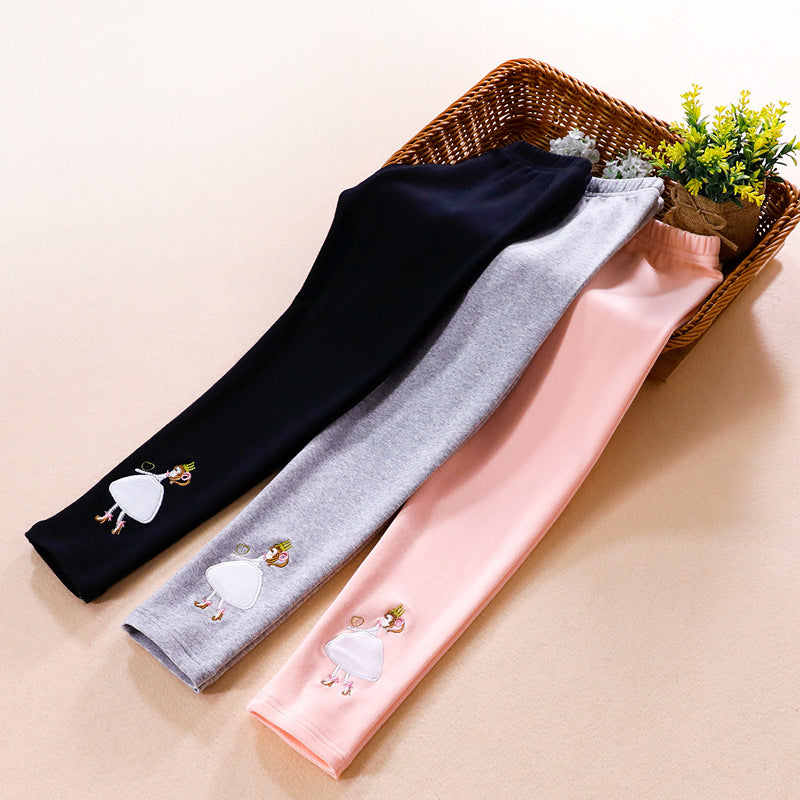 Mädchen Leggings mit buntem Applikationsdesign R&B
