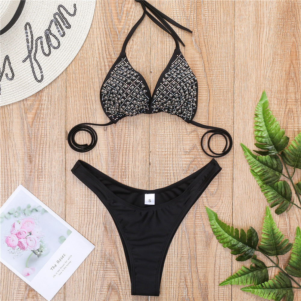 Damen Glamouröser Strass-Bikini R&B