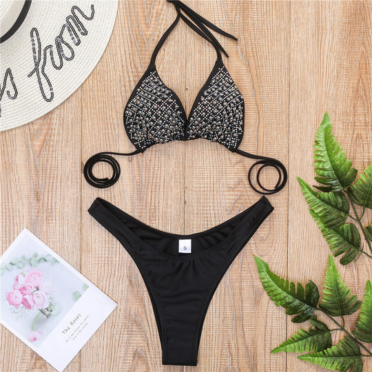 Damen Glamouröser Strass-Bikini R&B