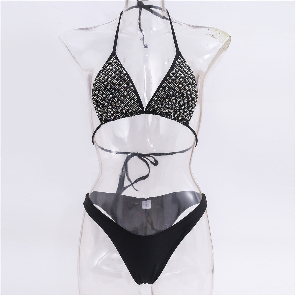 Damen Glamouröser Strass-Bikini R&B