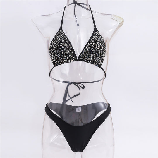 Damen Glamouröser Strass-Bikini R&B