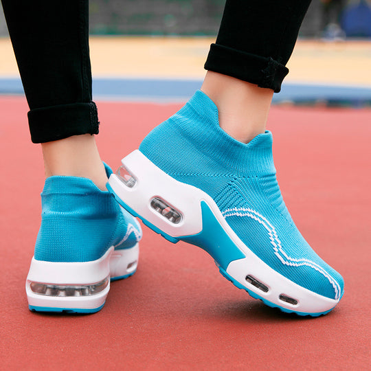 Unisex nan Slip-On Komfortsneaker mit elastischem Maschenkragen, stoßdämpfender Hohlkammer-Sohle und rutschfester Laufsohle R&B