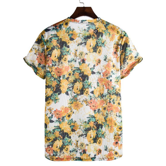 Damen T-Shirt mit kreativem, ethnischem Druck R&B