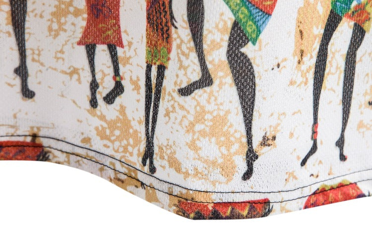 Damen T-Shirt mit kreativem, ethnischem Druck