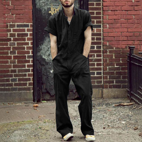 Damen Overall mit kurzem Arm und praktischen Taschen R&B