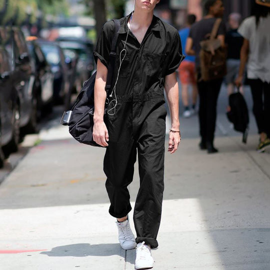 Damen Overall mit kurzem Arm und praktischen Taschen R&B