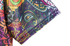 Herren Kurzarmhemd mit buntem Patchwork-Design und lässiger Passform