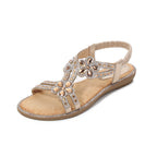Damen Sandalen im Boho-Stil mit glitzernden Applikationen R&B