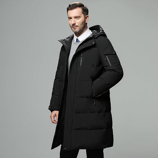 R&B | Gefütterte Herrenjacke mit abnehmbarer Kapuze