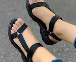 Damen nan sportliche Plateau-Sandalen mit verstellbaren Riemen R&B