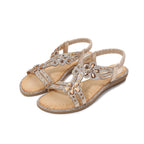Damen Sandalen im Boho-Stil mit glitzernden Applikationen R&B