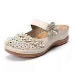 Damen Clogs mit dekorativen Blumenapplikationen R&B