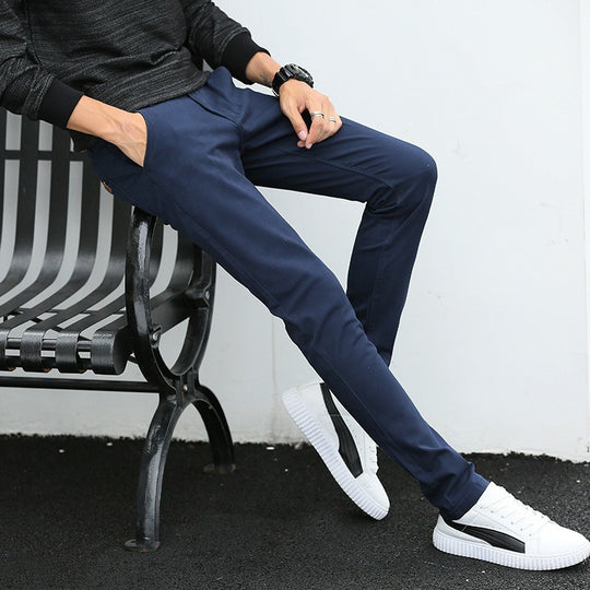 Herren modische Chino-Hose mit schmalem Schnitt und praktischen Taschen R&B