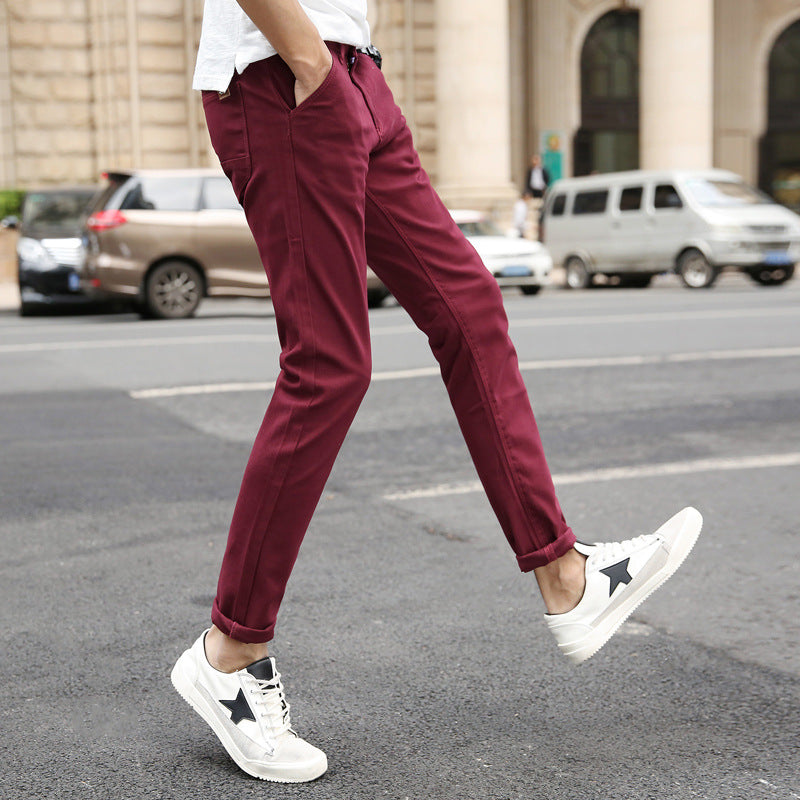 Herren modische Chino-Hose mit schmalem Schnitt und praktischen Taschen R&B