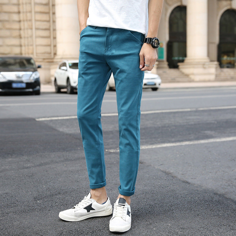 Herren modische Chino-Hose mit schmalem Schnitt und praktischen Taschen R&B