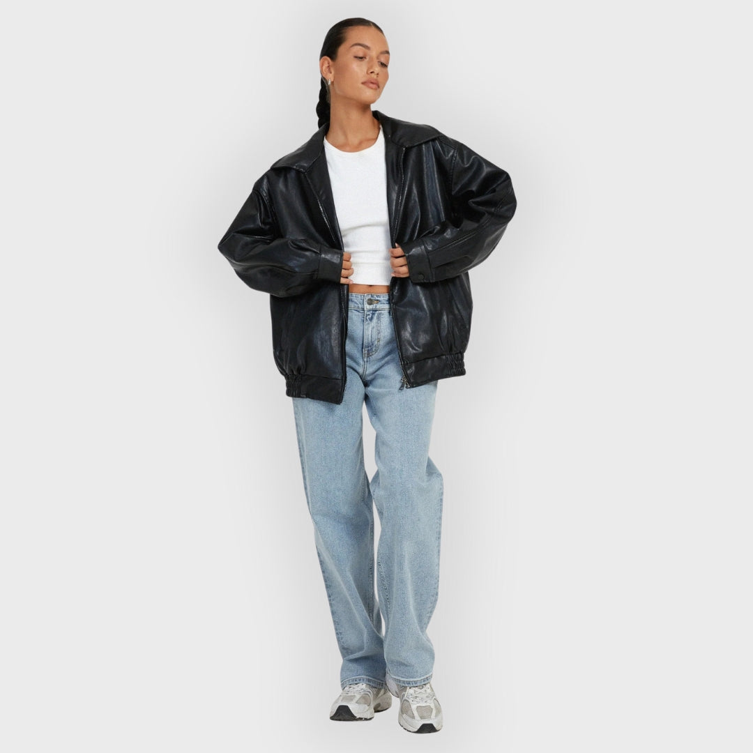 R&B | Lockere Lederjacke für den Herbst