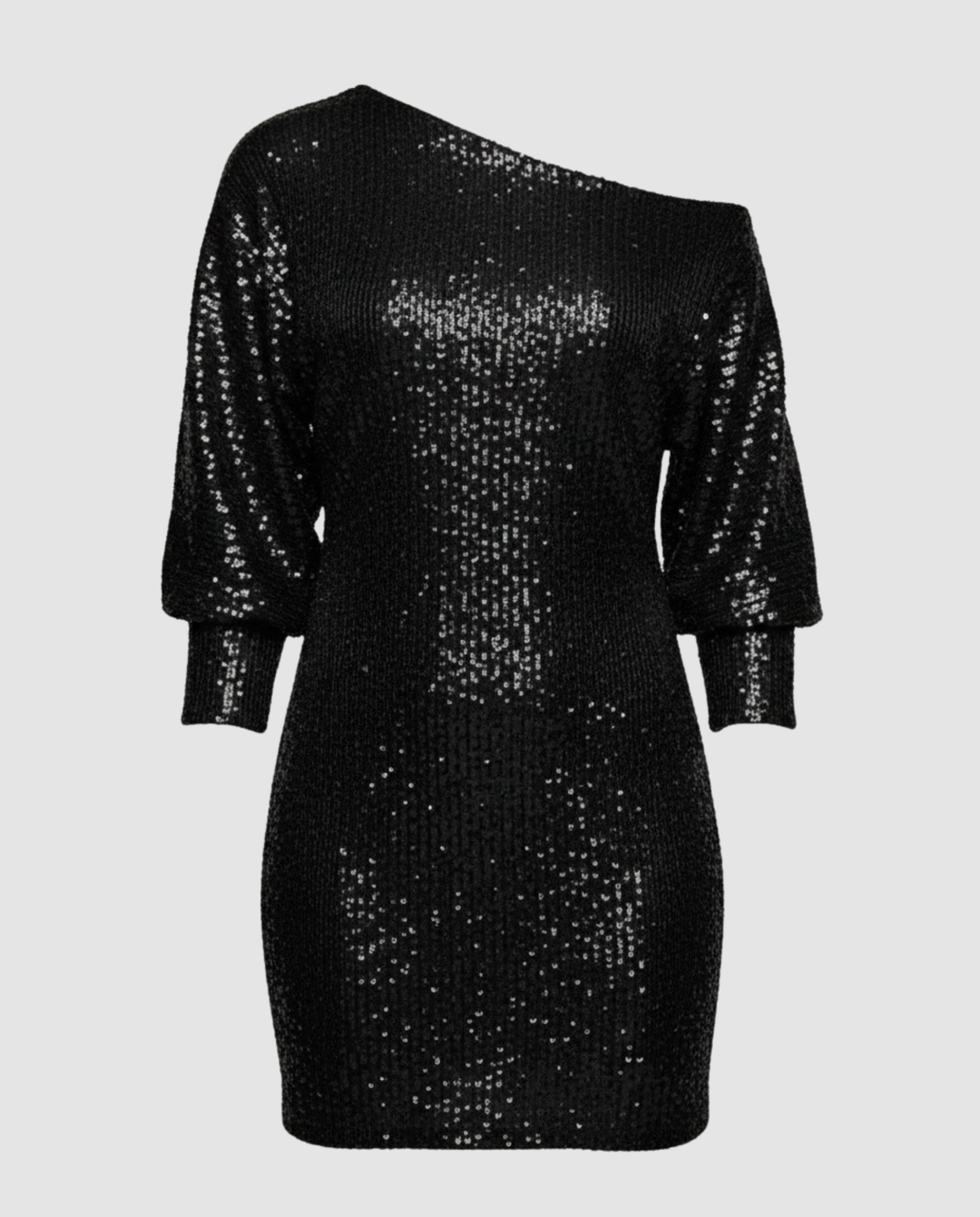 Glänzendes One Shoulder Minikleid | R&B