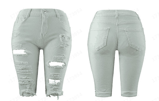 Damen Destroyed Denim-Hose mit lässigem Schnitt und modischen Rissdetails R&B