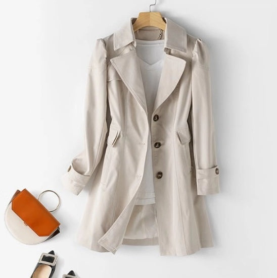 R&B | Schlanker Damen Trenchcoat Im Koreanischen Stil für Frühling und Herbst