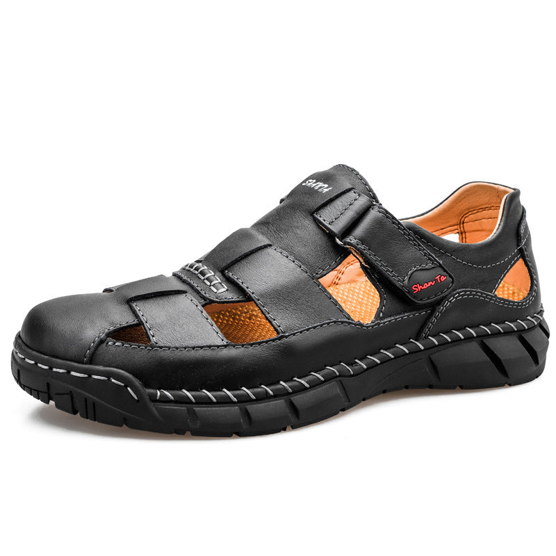 Herren Sandalen mit atmungsaktivem Leder R&B