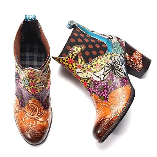 Lederstiefel für Damen mit einzigartigen Details R&B