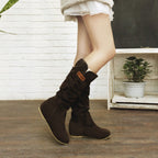 Damen modische Stiefel mit elastischem Schaft und rutschfester Sohle R&B