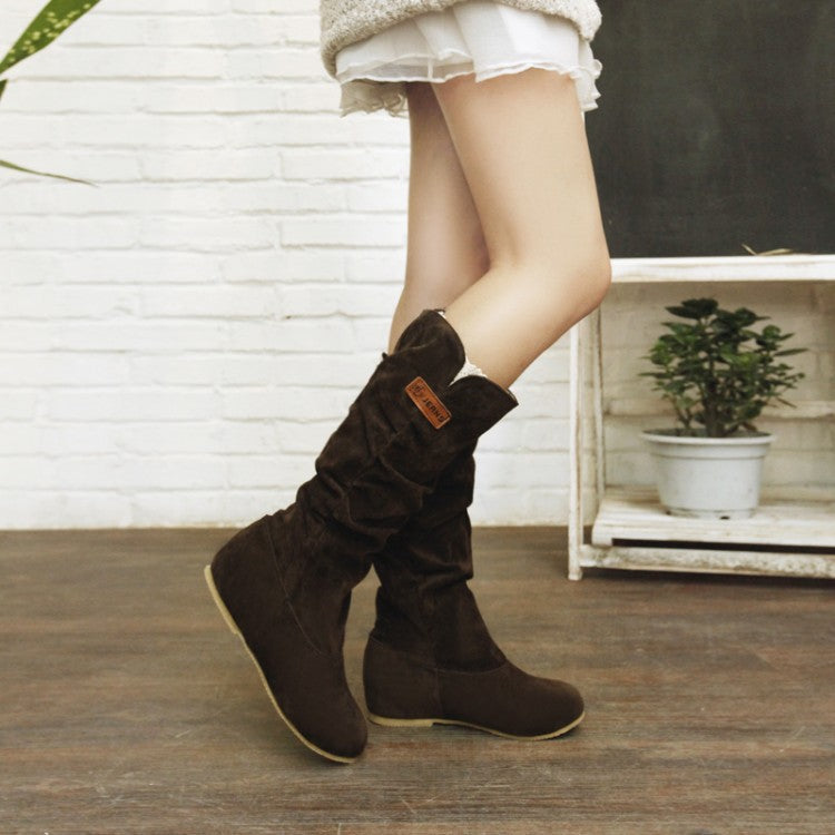 Damen modische Stiefel mit elastischem Schaft und rutschfester Sohle R&B