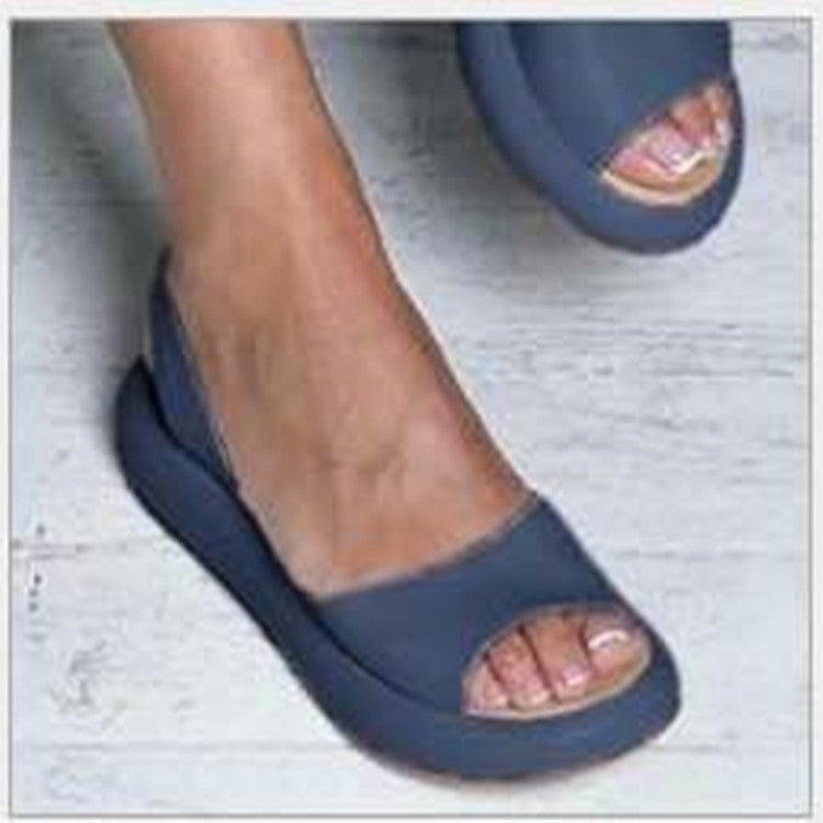 Damen offene Zehentrenner-Sandalen mit ergonomischem Fußbett R&B