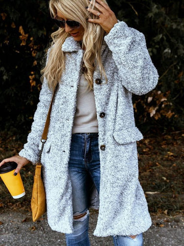 Damen Fleecejacke mit Knopfverschluss und praktischen Taschen R&B