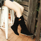 Damen modische Stiefel mit elastischem Schaft und rutschfester Sohle R&B