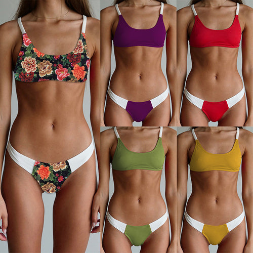 Damen Floral Design Bikini R&B