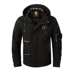 R&B | Herren Outdoorjacke waterproof mit Kapuze & kariertem Futter