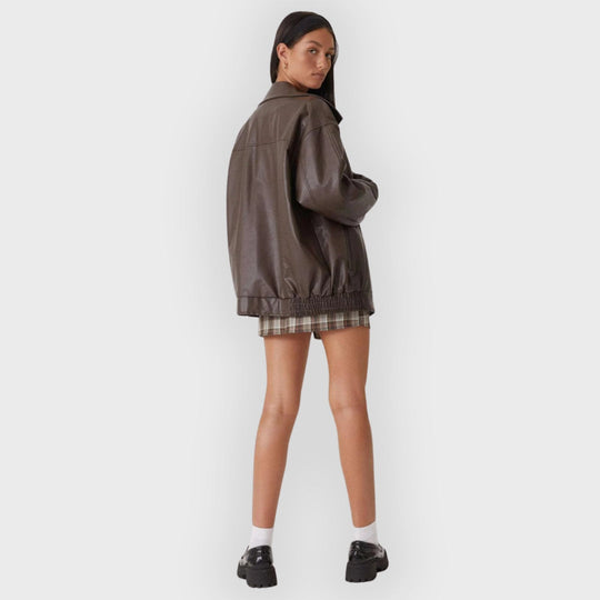 R&B | Lockere Lederjacke für den Herbst