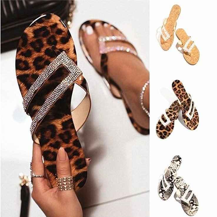Damen Glamouröse Zehentrenner-Sandalen mit schimmernden Riemen und bequemem Fußbett R&B