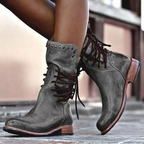 Lederstiefel Mit Schnürsenkeln R&B