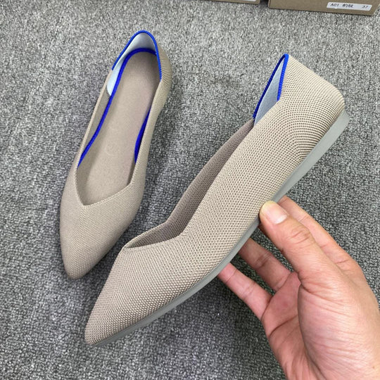 Damen Schicke Textil-Ballerinas mit modischem Mustermix R&B