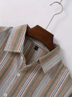 R&B | Gestreiftes Baumwoll Leinen Herrenhemd für Entspannte Looks