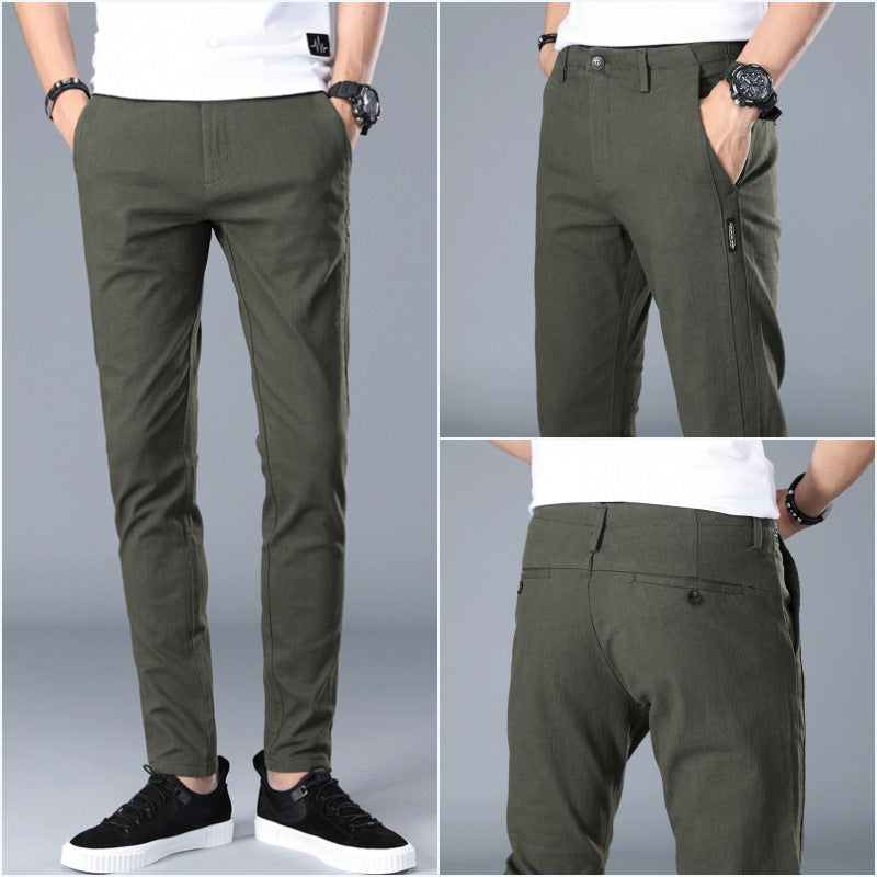 Herren modische Chino-Hose mit schmalem Schnitt und bequemer Passform R&B