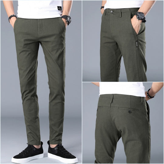 Herren modische Chino-Hose mit schmalem Schnitt und bequemer Passform R&B