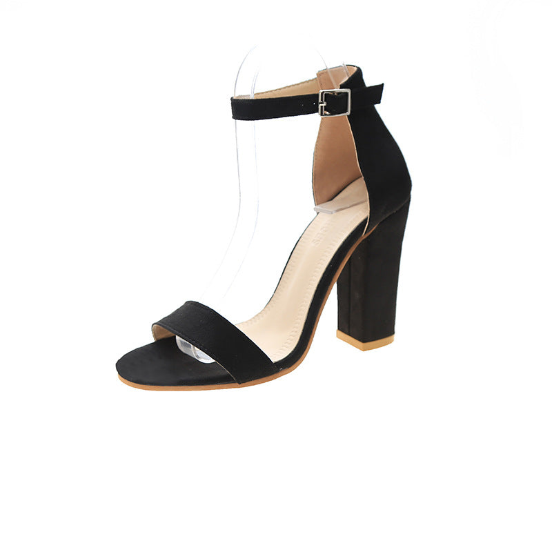 Damen Sandaletten mit elegantem Blockabsatz und verstellbarem Riemen R&B