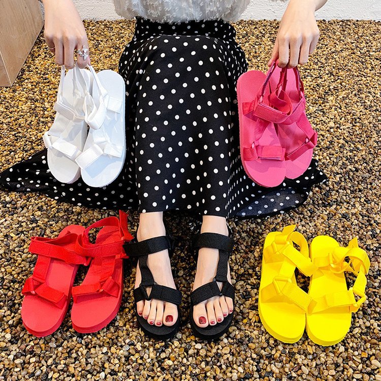 Damen Bequeme Riemensandalen mit verstellbaren Gurten