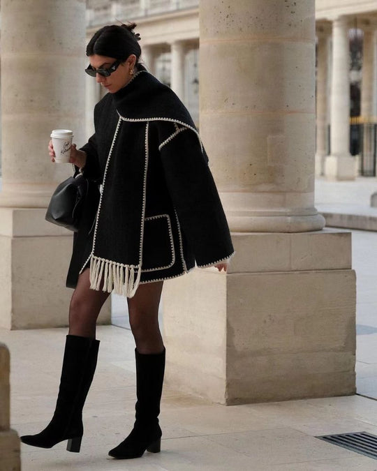 R&B | Hepburn Stil Wollcape Mantel