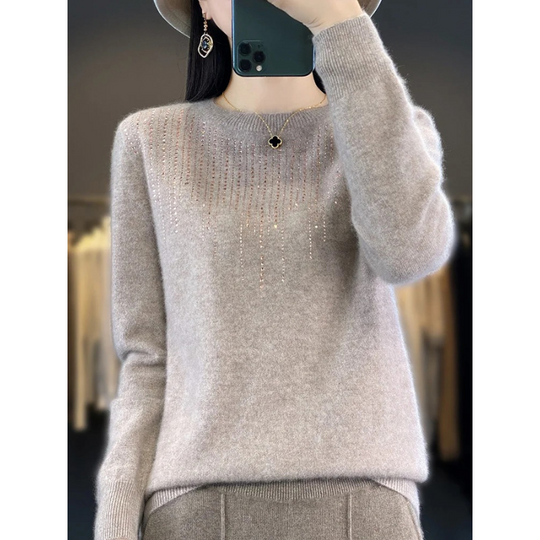 R&B | Sweatshirt - Weicher Strickpullover mit funkelnden Details