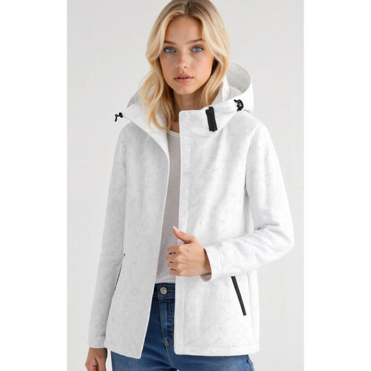 R&B | Damen Windjacke mit Kapuze und Durchgehendem Reißverschluss