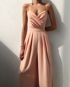 R&B | Damen Eleganter Fließender Jumpsuit mit Spaghettibändern für Festliche Anlässe